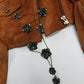 Vintage 1990s Patina Genuine Metal Flower Necklace
