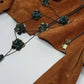 Vintage 1990s Patina Genuine Metal Flower Necklace
