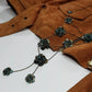 Vintage 1990s Patina Genuine Metal Flower Necklace
