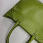 Leather Burberry Designer Handbag in Green - Made in Italy - Stamped - Silver Hardware - Iconic Burberry Signature Plaid Lining