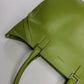 Leather Burberry Designer Handbag in Green - Made in Italy - Stamped - Silver Hardware - Iconic Burberry Signature Plaid Lining