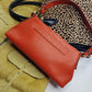 Authentic Burberry Purse in Tangerine - Genuine Leather - Made in Italy - Stamped - Antique Gold Hardware - Perfect Stitching