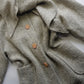 Vintage Chic Wool Coat in Very Light Soft Grey - 3/4 Length - Scarf Tie Neck that can be worn multiple ways - Button Closure - Pockets - Fully Lined