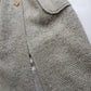 Vintage Chic Wool Coat in Very Light Soft Grey - 3/4 Length - Scarf Tie Neck that can be worn multiple ways - Button Closure - Pockets - Fully Lined