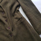 Italian Vintage Wool Coat in Olive Green - Impeccably Tailored Equestrian Look - Perfect Knee Length - Pockets - Fully Lined & Absolutely Beautiful Quality