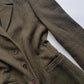 Italian Vintage Wool Coat in Olive Green - Impeccably Tailored Equestrian Look - Perfect Knee Length - Pockets - Fully Lined & Absolutely Beautiful Quality