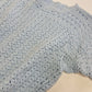 Very Sweet 1950s Rare Handmade knit top in Baby Blue - So Marilyn Monroe off-duty Vibes - Hand knitted pure wool - Square Neck - Drawstring Cinched Waist & Little Tassels
