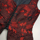 90s Brocade Corset top in Black with Vibrant Red - Impeccable Tailoring with Satin Edging & Buttons up the front - Incredibly Sexy Piece - Versatile & High Quality Fabric