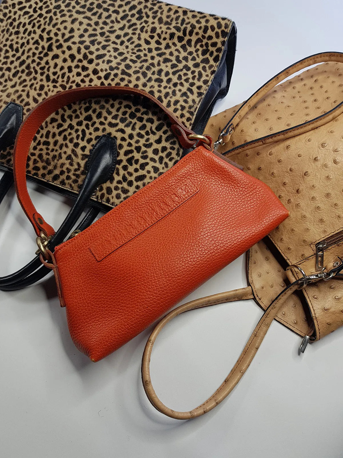 Authentic Burberry Purse in Tangerine - Genuine Leather - Made in Italy - Stamped - Antique Gold Hardware - Perfect Stitching