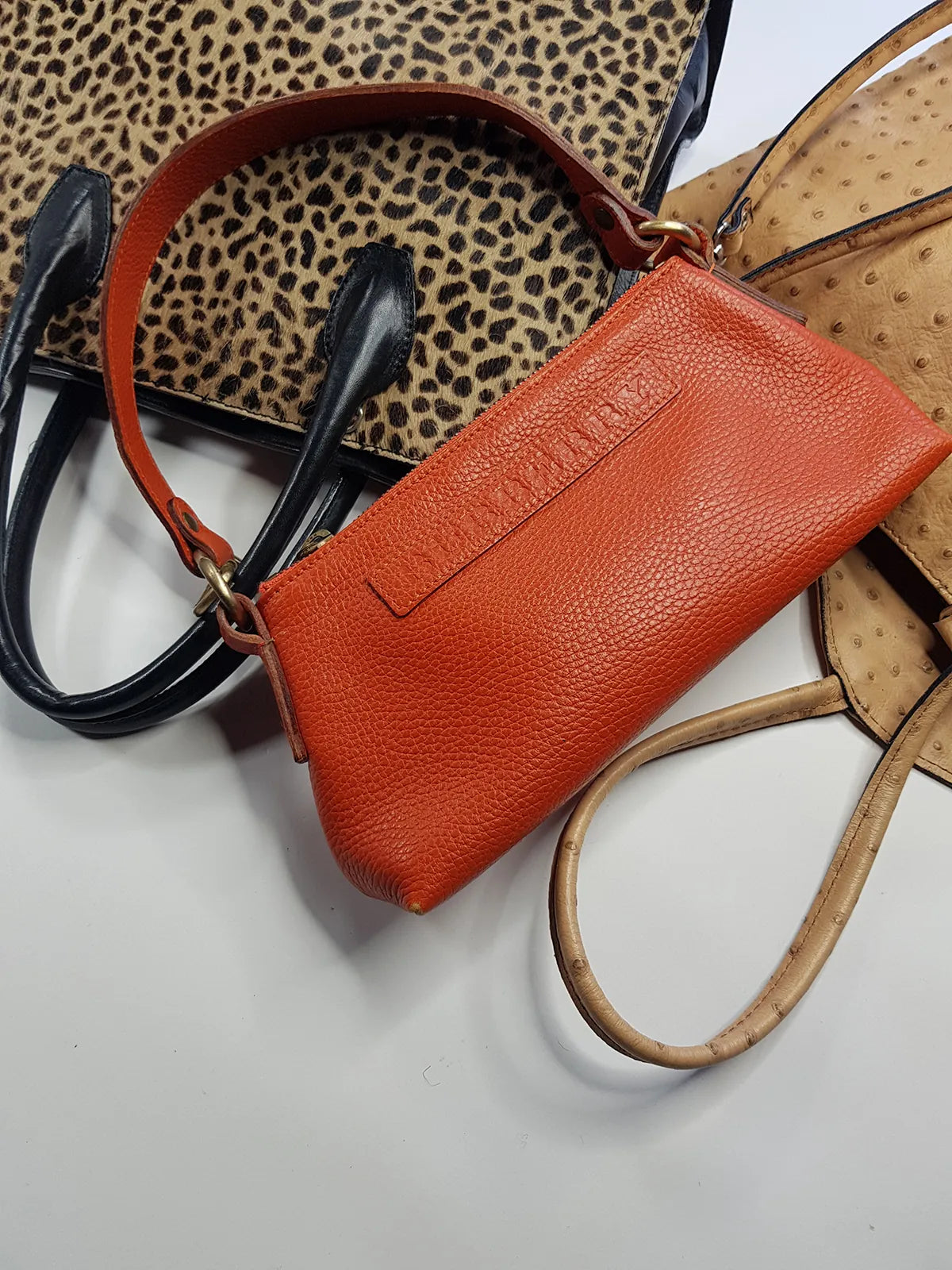 Authentic Burberry Purse in Tangerine - Genuine Leather - Made in Italy - Stamped - Antique Gold Hardware - Perfect Stitching