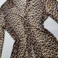 90s Wild Cheetah Print Light Sheer Mesh Hourglass Duster Coat - Floor Length & Buttons at waist - Splits up the sides & Open front - High Quality Piece
