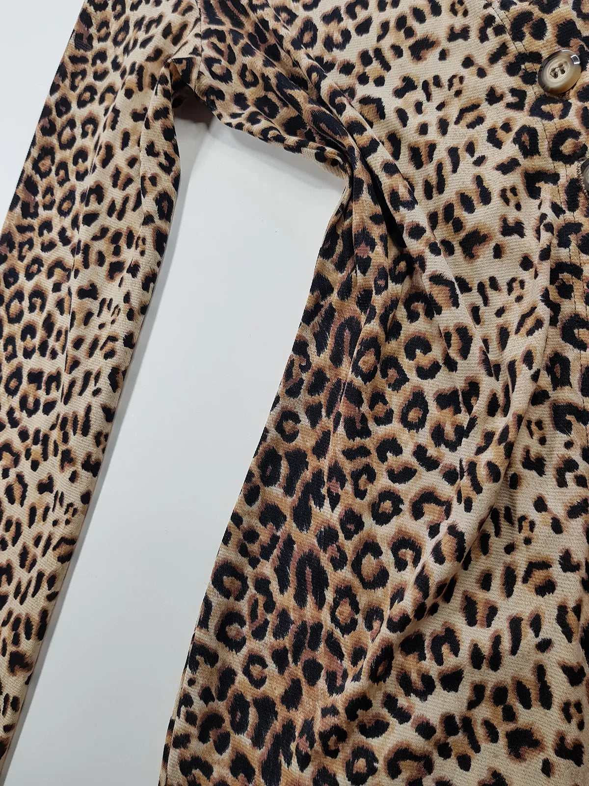 90s Wild Cheetah Print Light Sheer Mesh Hourglass Duster Coat - Floor Length & Buttons at waist - Splits up the sides & Open front - High Quality Piece