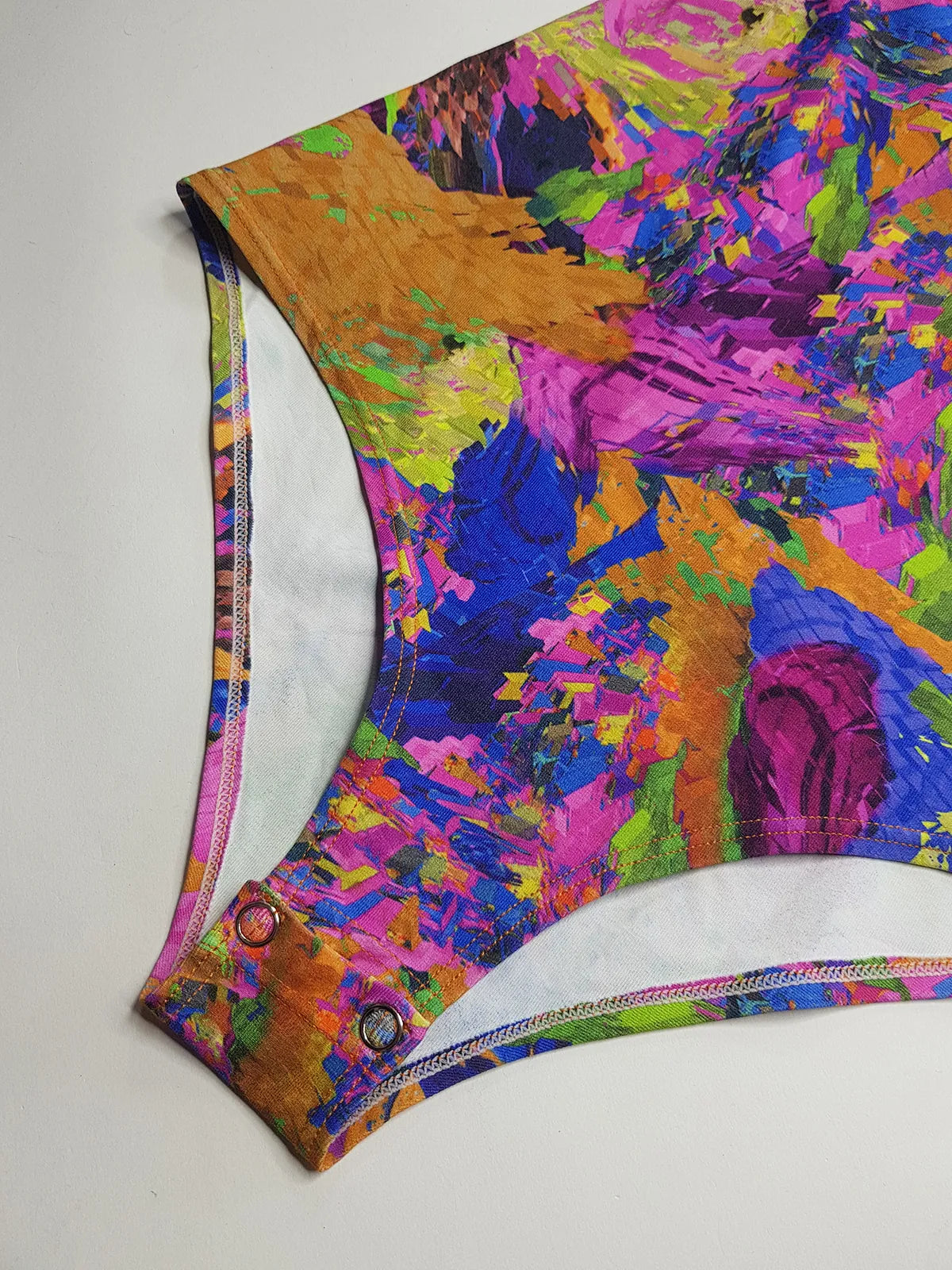 1980s Vintage Brazillian High Cut One Piece Swimsuit - Incredible Vintage Print - Figure Enhancing Cupped Bust with Gathered Fabric - Racer Back & Incredible Quality Fabric