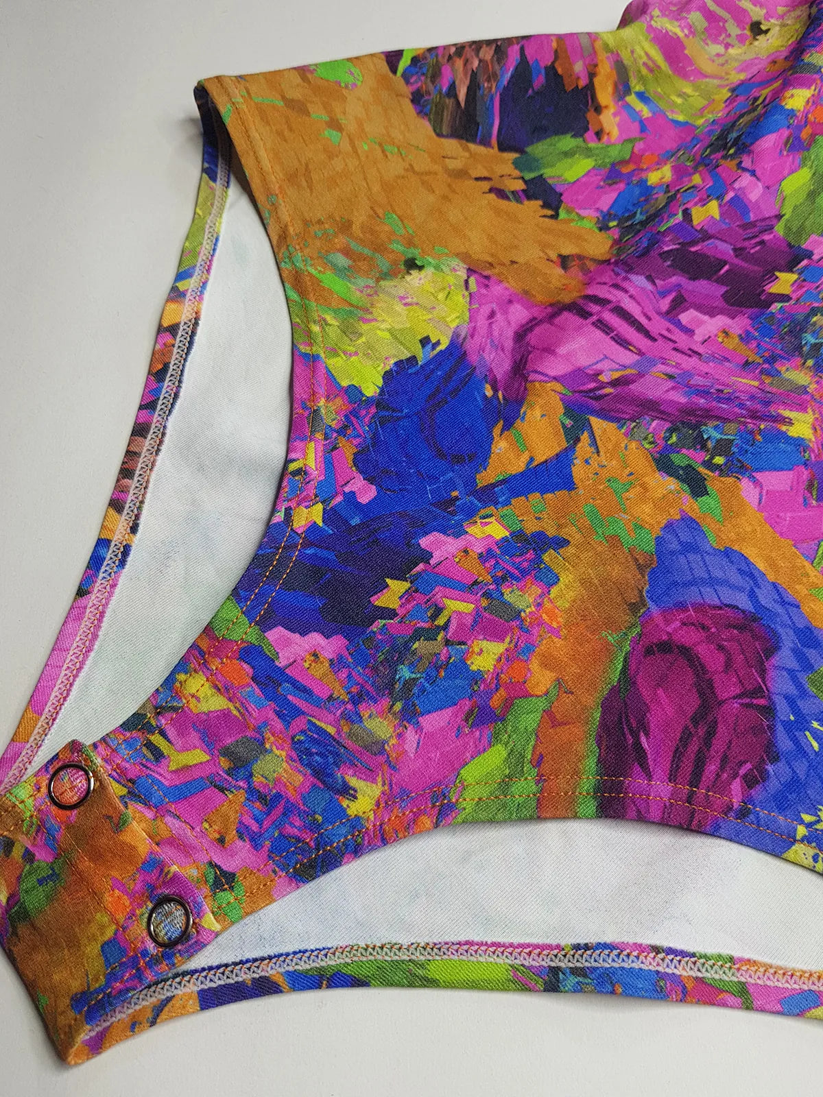 1980s Vintage Brazillian High Cut One Piece Swimsuit - Incredible Vintage Print - Figure Enhancing Cupped Bust with Gathered Fabric - Racer Back & Incredible Quality Fabric