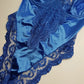 1990s Vintage Dreamy Lace & Satin High Cut Teddy Bodysuit - Unworn - Unbelievably Gorgeous in Beautiful Rich Blue