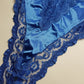 1990s Vintage Dreamy Lace & Satin High Cut Teddy Bodysuit - Unworn - Unbelievably Gorgeous in Beautiful Rich Blue