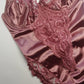 1990s Vintage Dreamy Lace & Satin High Cut Teddy Bodysuit - Unworn - Unbelievably Gorgeous in Sugary Pink