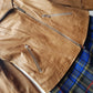 Authentic Armani Vintage 100% Genuine Leather Jacket - Made in Italy - Perfect light Camel brown - Antique Gold Hardware - Zip Closure