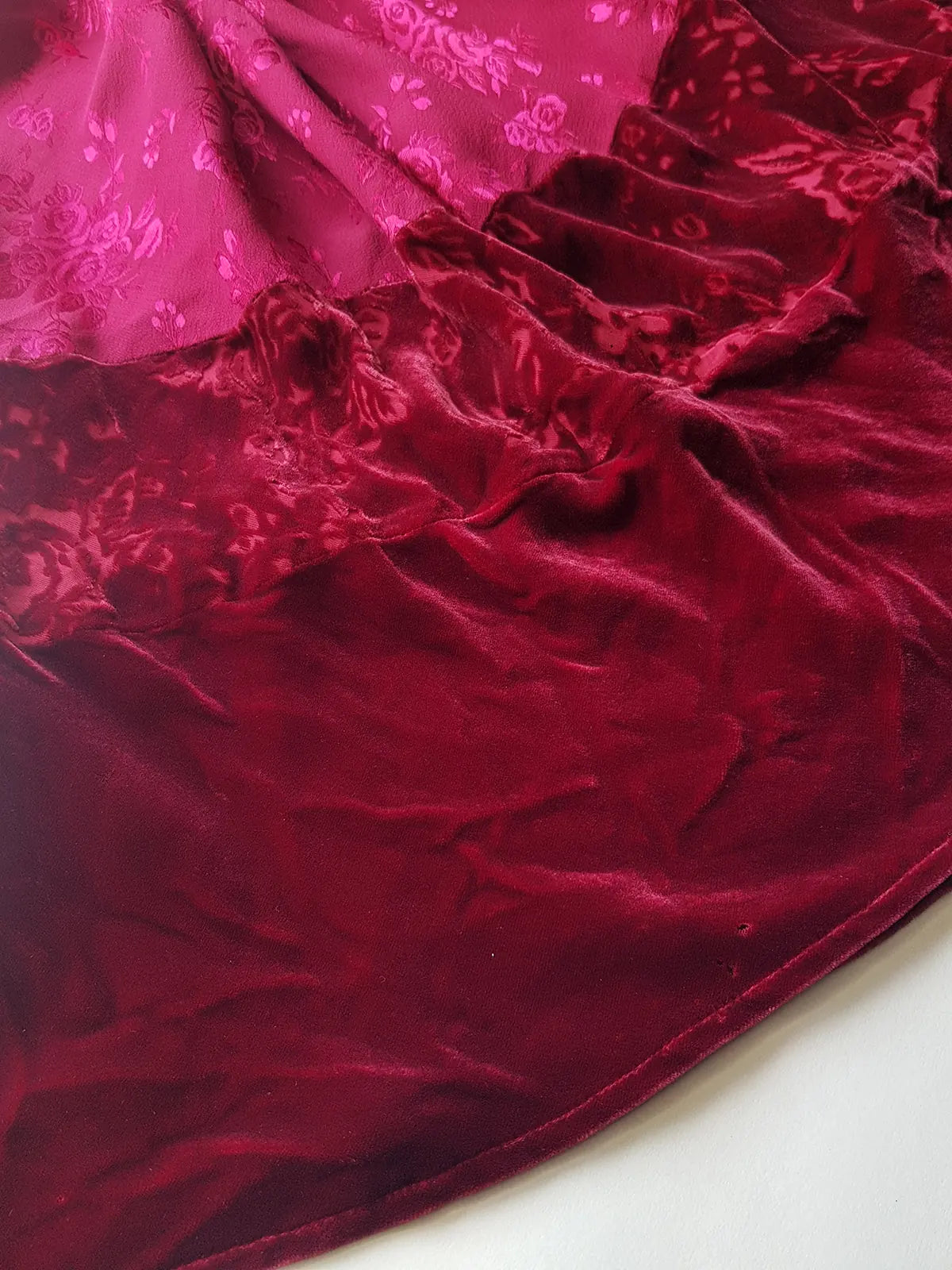 90s Vintage Monsoon Silk & Velvet Long Dress - curve hugging - Slinky & ridiculously sexy