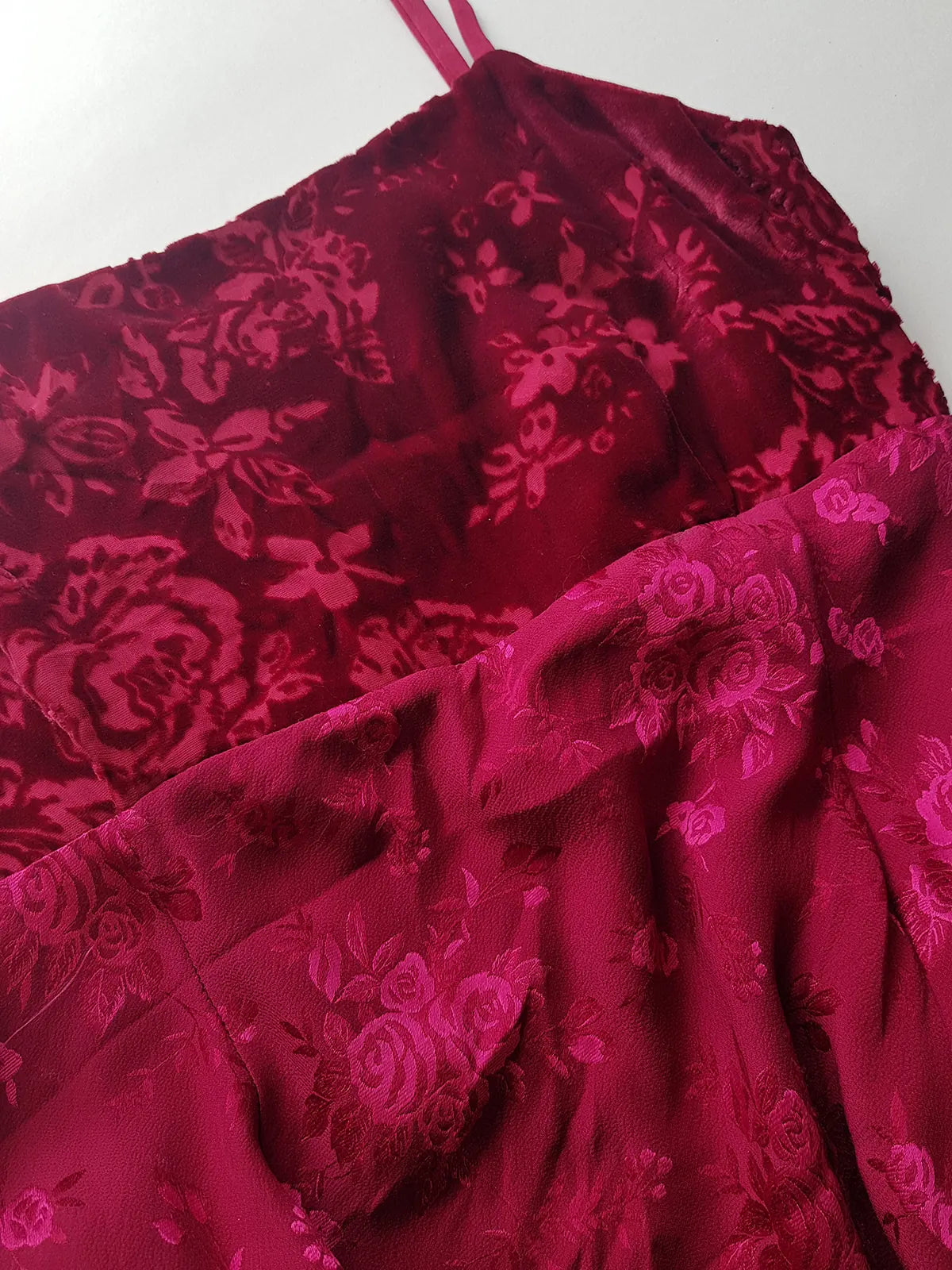 90s Vintage Monsoon Silk & Velvet Long Dress - curve hugging - Slinky & ridiculously sexy