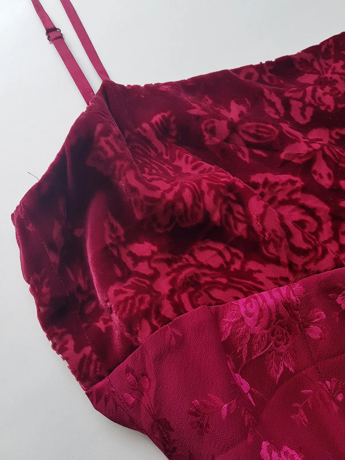 90s Vintage Monsoon Silk & Velvet Long Dress - curve hugging - Slinky & ridiculously sexy