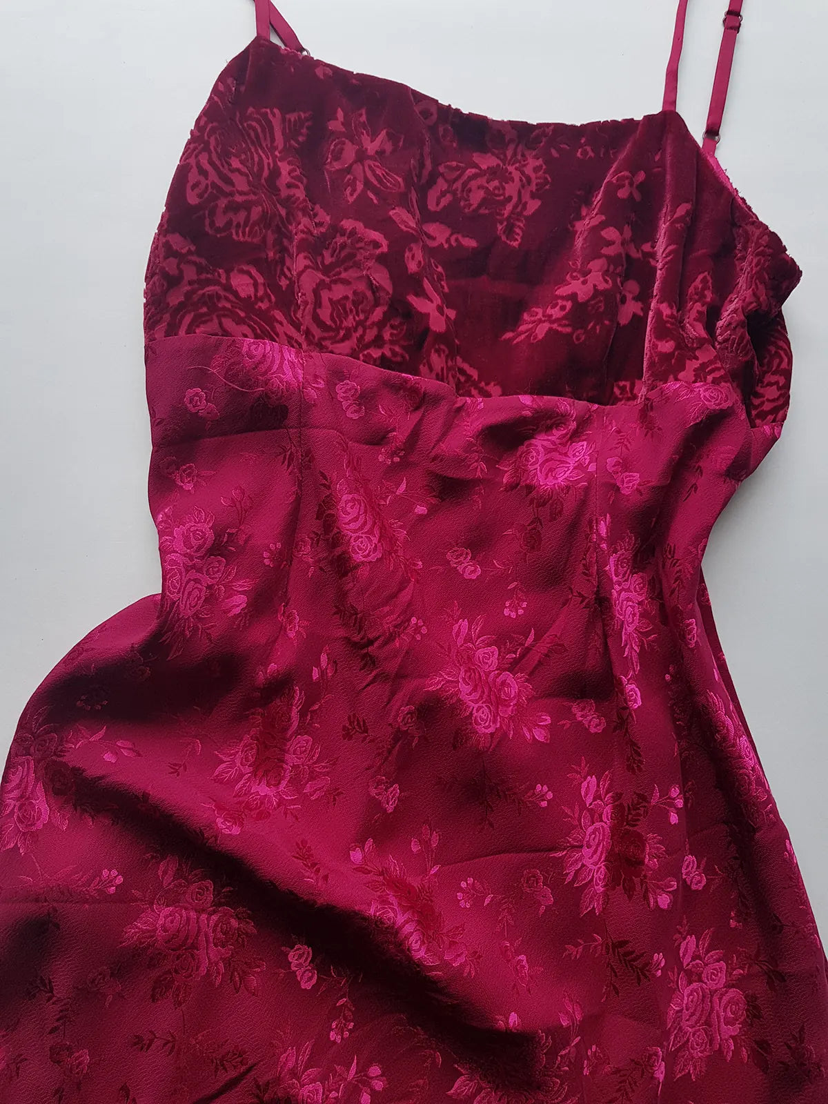 90s Vintage Monsoon Silk & Velvet Long Dress - curve hugging - Slinky & ridiculously sexy