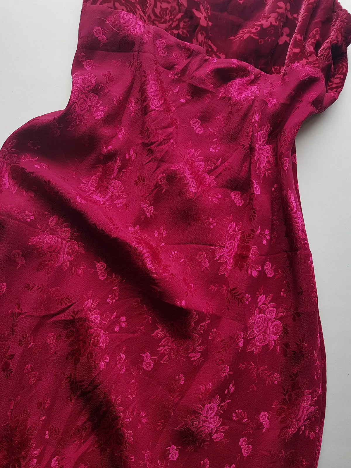 90s Vintage Monsoon Silk & Velvet Long Dress - curve hugging - Slinky & ridiculously sexy