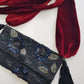 Heavily Beaded Vintage 90s evening pouch - Rich Blues & Reds - one of a kind custom made - tassels beads sequins & velvet - wear a multitude of different ways