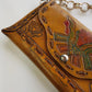 1940s Vintage Mayan Hand Tooled & Hand Painted 100% Genuine Leather Tribal Statement Bag