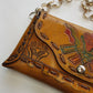 1940s Vintage Mayan Hand Tooled & Hand Painted 100% Genuine Leather Tribal Statement Bag