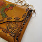 1940s Vintage Mayan Hand Tooled & Hand Painted 100% Genuine Leather Tribal Statement Bag