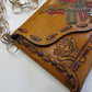 1940s Vintage Mayan Hand Tooled & Hand Painted 100% Genuine Leather Tribal Statement Bag