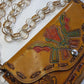 1940s Vintage Mayan Hand Tooled & Hand Painted 100% Genuine Leather Tribal Statement Bag