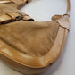 1990s Vintage Buckled Suede Purse in Camel Tones - silver hardware - perfect shape and so cute