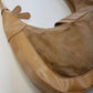 1990s Vintage Buckled Suede Purse in Camel Tones - silver hardware - perfect shape and so cute