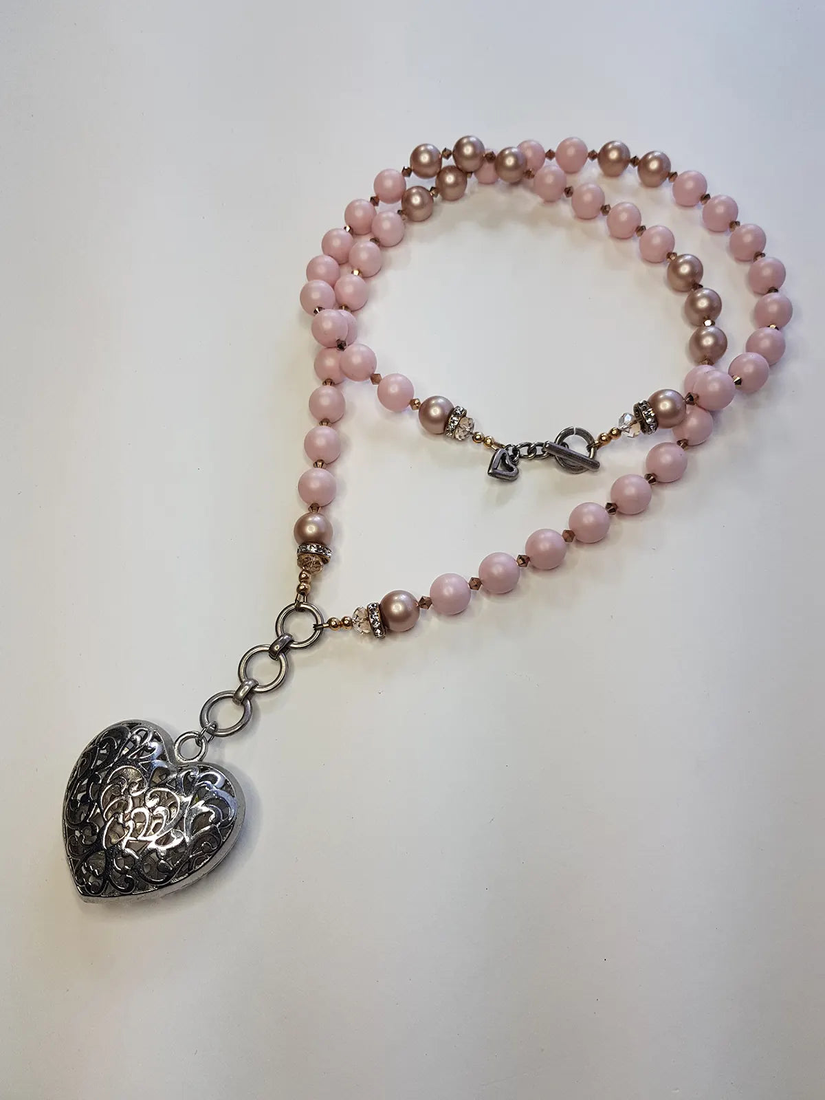 Exquisite antique custom made romantic gothic choker heart necklace - original piece only 1 made - wear multiple ways - all authentic vintage & antique components - beautiful quality in heavy crystals beads and metals