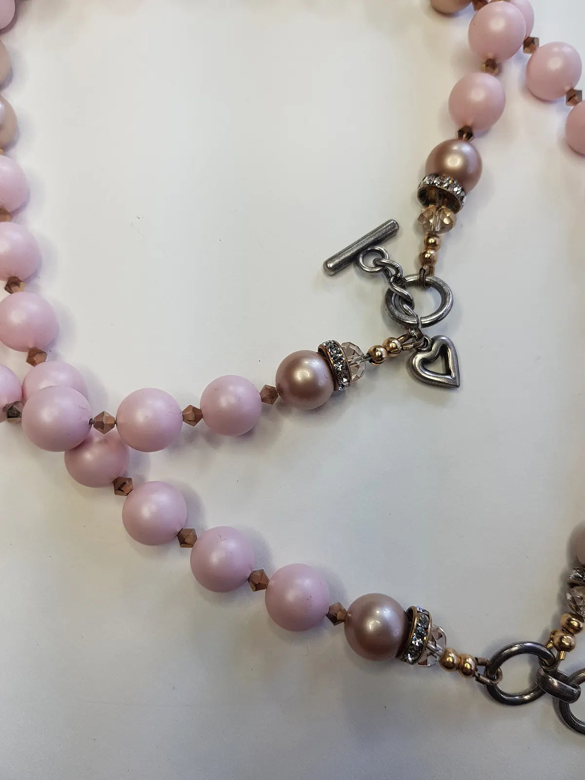 Exquisite antique custom made romantic gothic choker heart necklace - original piece only 1 made - wear multiple ways - all authentic vintage & antique components - beautiful quality in heavy crystals beads and metals