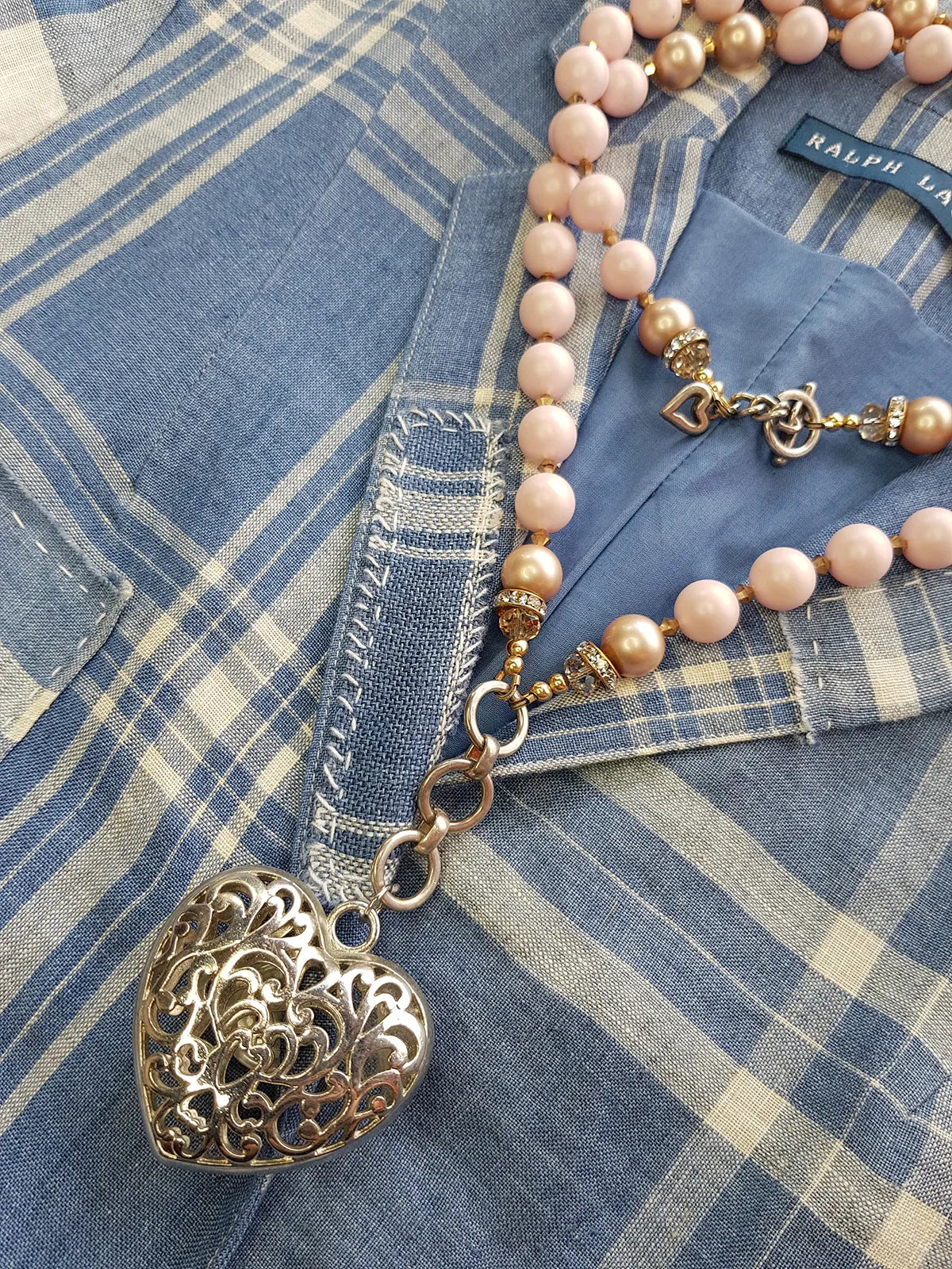 Exquisite antique custom made romantic gothic choker heart necklace - original piece only 1 made - wear multiple ways - all authentic vintage & antique components - beautiful quality in heavy crystals beads and metals