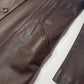 Italian Vintage Rich Hickory Brown 90s Vintage 100% Genuine Leather Jacket - Hourglass Cut Tailoring - Feature Braided Leather Detailing