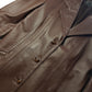 Italian Vintage Rich Hickory Brown 90s Vintage 100% Genuine Leather Jacket - Hourglass Cut Tailoring - Feature Braided Leather Detailing