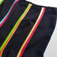2000s Joseph Ribkoff Ribbon Skirt with gorgeous flare at the hem - rainbow panel ribbons