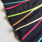 2000s Joseph Ribkoff Ribbon Skirt with gorgeous flare at the hem - rainbow panel ribbons