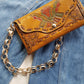 1940s Vintage Mayan Hand Tooled & Hand Painted 100% Genuine Leather Tribal Statement Bag