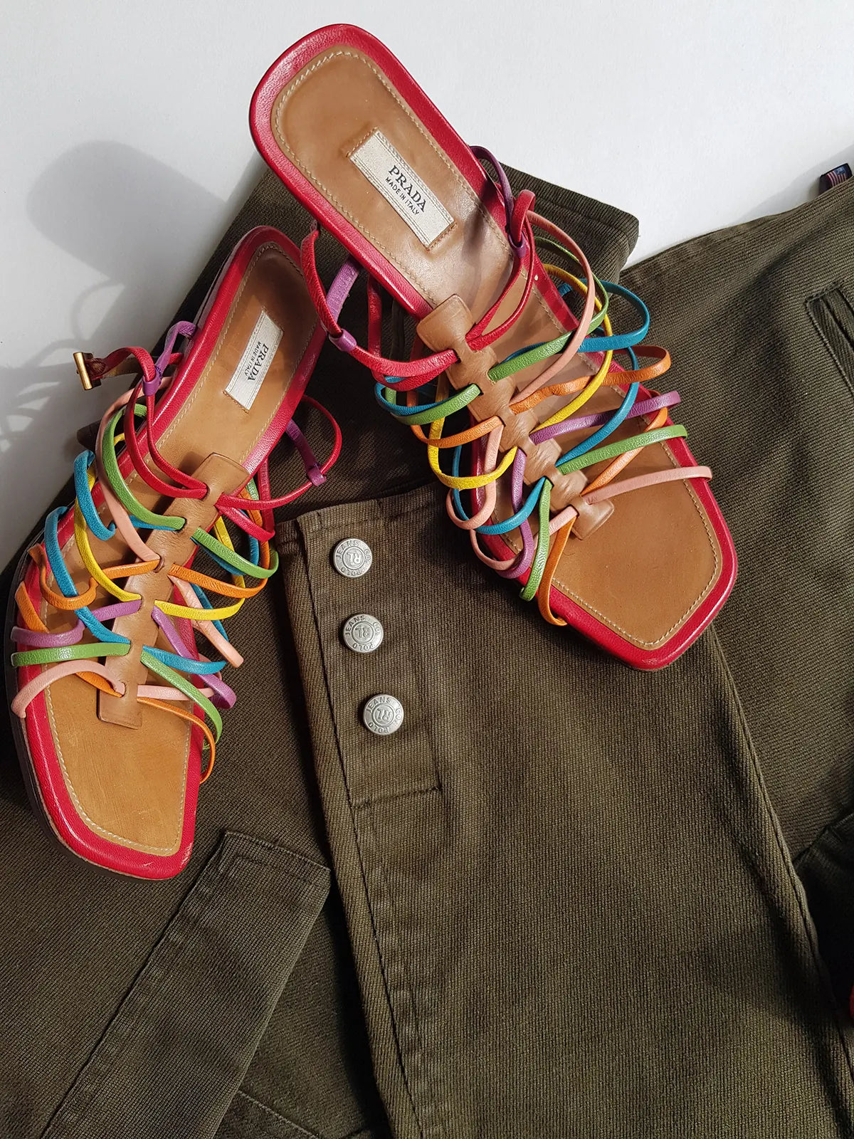 Ralph Lauren Vintage 3/4 Capri Pants - Never Worn - Olive Green - Equestrian Chic - Slim Fit - Metal Hardware & Leather Accents - Stretch Cotton