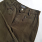 Ralph Lauren Vintage 3/4 Capri Pants - Never Worn - Olive Green - Equestrian Chic - Slim Fit - Metal Hardware & Leather Accents - Stretch Cotton