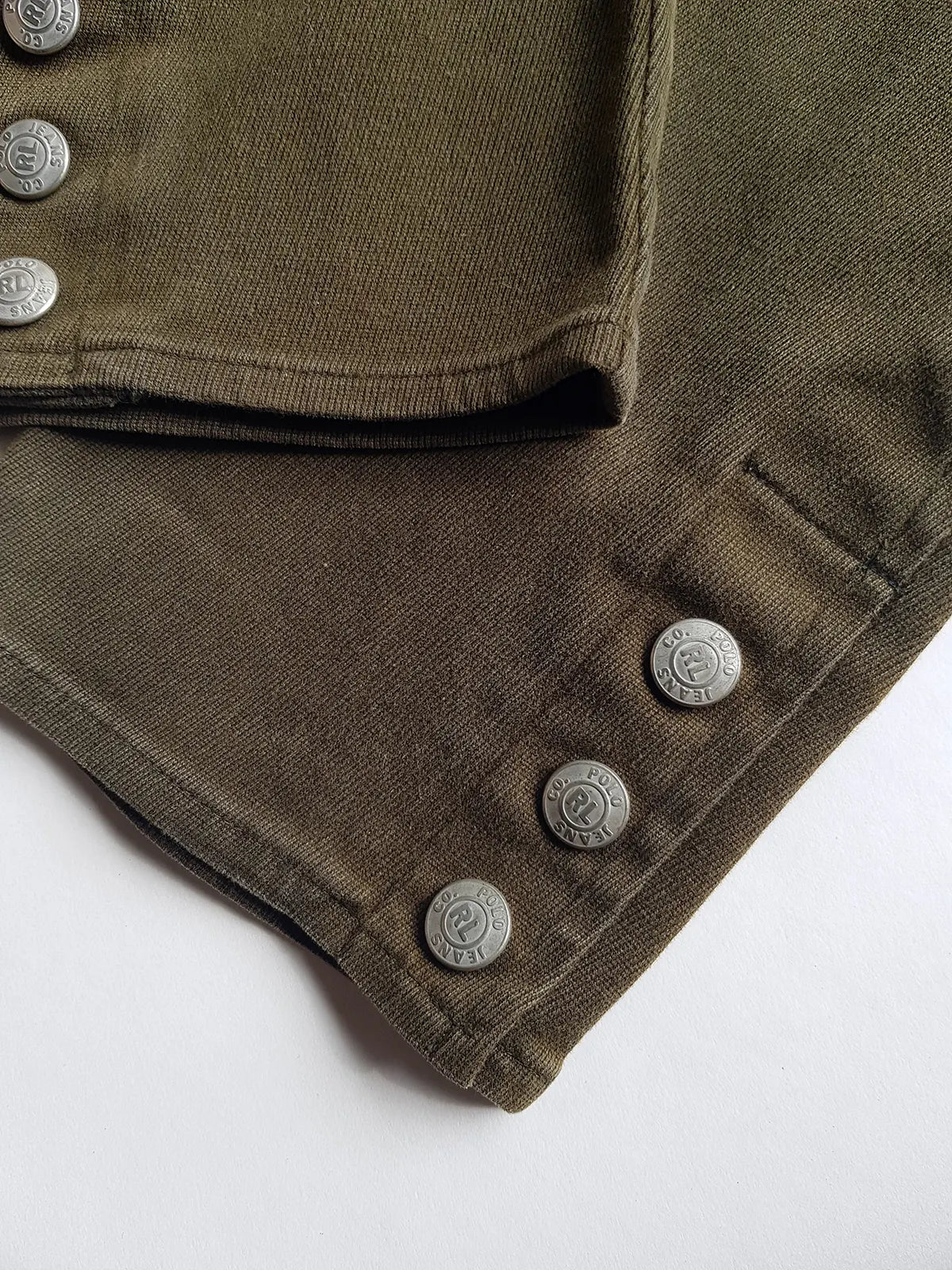 Ralph Lauren Vintage 3/4 Capri Pants - Never Worn - Olive Green - Equestrian Chic - Slim Fit - Metal Hardware & Leather Accents - Stretch Cotton