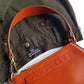 Authentic Burberry Purse in Tangerine - Genuine Leather - Made in Italy - Stamped - Antique Gold Hardware - Perfect Stitching