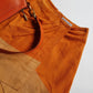 Emporio Armani Tangerine Mini Suit Set - 100% Buttery Soft Suede Leather - Structured & Tailored Two Piece - Jacket & Mini Skirt - Absolute Knockout for Summer / Autumn