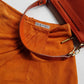 Authentic Burberry Purse in Tangerine - Genuine Leather - Made in Italy - Stamped - Antique Gold Hardware - Perfect Stitching