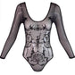 Vivienne Westwood 1992 Boulle Sheer Mesh Black Bodysuit S/S 1992 Salon Collection documented archival piece - Size M